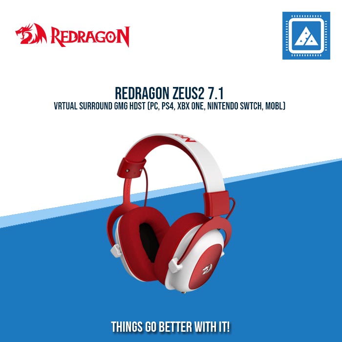 REDRAGON ZEUS2 7.1 VRTUAL SURROUND GMG HDST (PC, PS4, XBX ONE, NINTENDO SWTCH, MOBL) REDRAGON ZEUS2 7.1 VRTUAL SURROUND GMG HDST (PC, PS4, XBX ONE, NINTENDO SWTCH, MOBL)